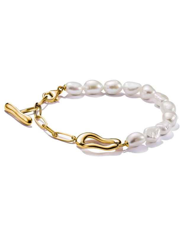 Thomas Sabo A2190-430-14-L19V Pearl náramek Natural Beauty Gold-Plated