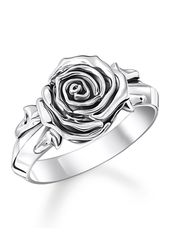 Thomas Sabo TR2487-637-21-56 prstýnek midnight rose silver