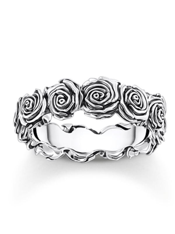 Thomas Sabo TR2488-637-21-58 silver prstýnek with roses