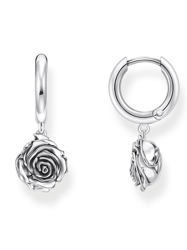 Thomas Sabo CR757-637-21 hoops midnight rose silver
