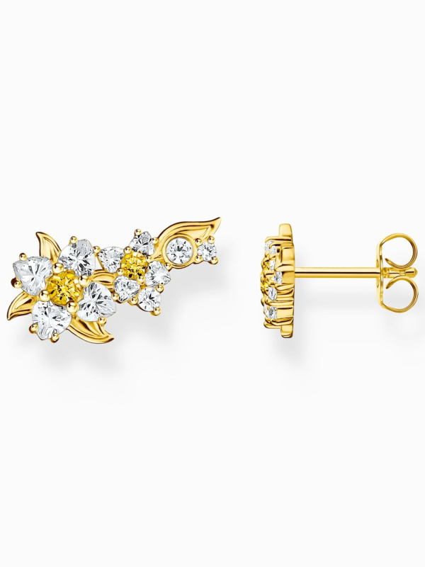 Thomas Sabo H2324-414-4 ear studs flower gold plated