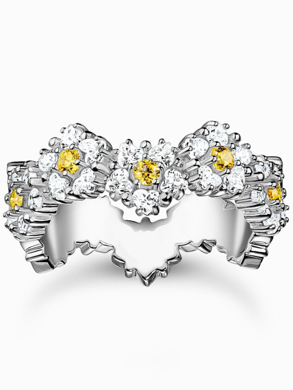 Thomas Sabo TR2337-051-4-56 prstýnek - flower with stones silver