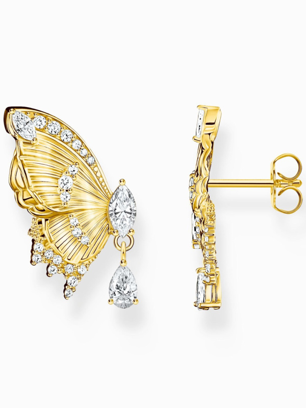 Thomas Sabo H2328-414-14 ear studs butterfly with stones gold plated