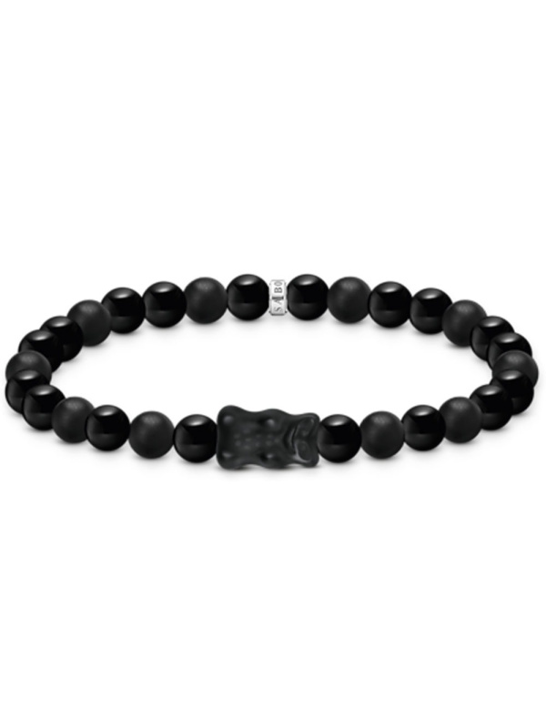 Thomas Sabo A2204-017-11-L17 Bead - náramek with black goldbears silver