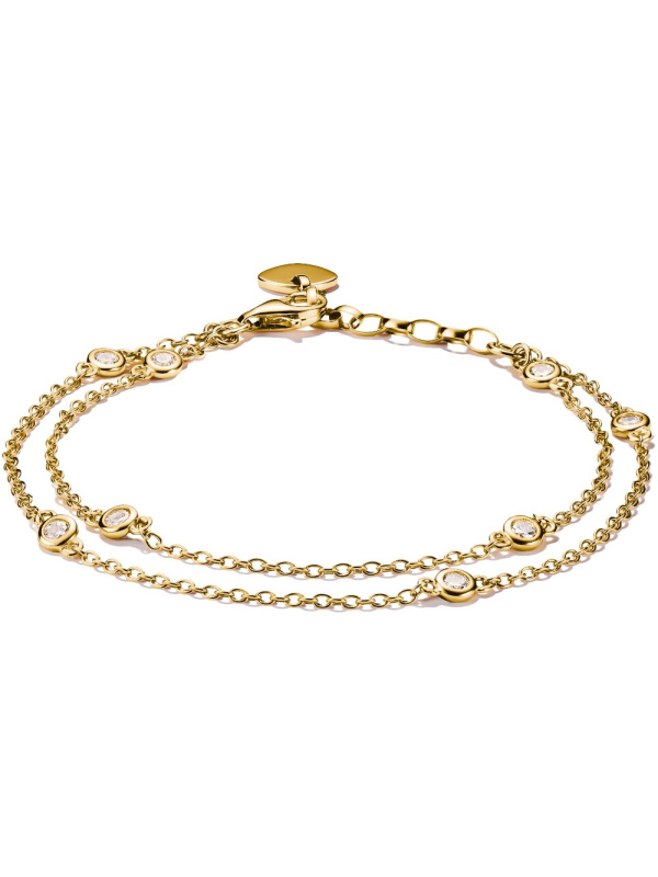 Thomas Sabo A2216-414-14-L19V náramek Double row zirconia Gold-plated