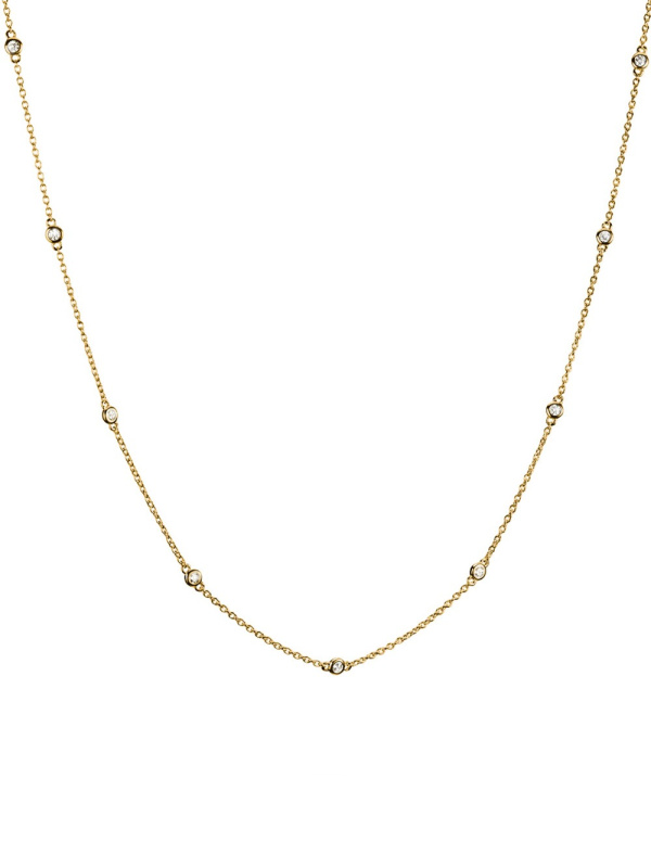 Thomas Sabo KE2340-414-14-L50V Necklace White zirconia stones Gold-plated