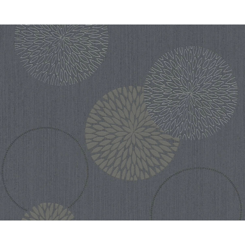 A.S. Creation Vliesová tapeta Casual Living Graphics Floral Black 10,05 x 0,53 m