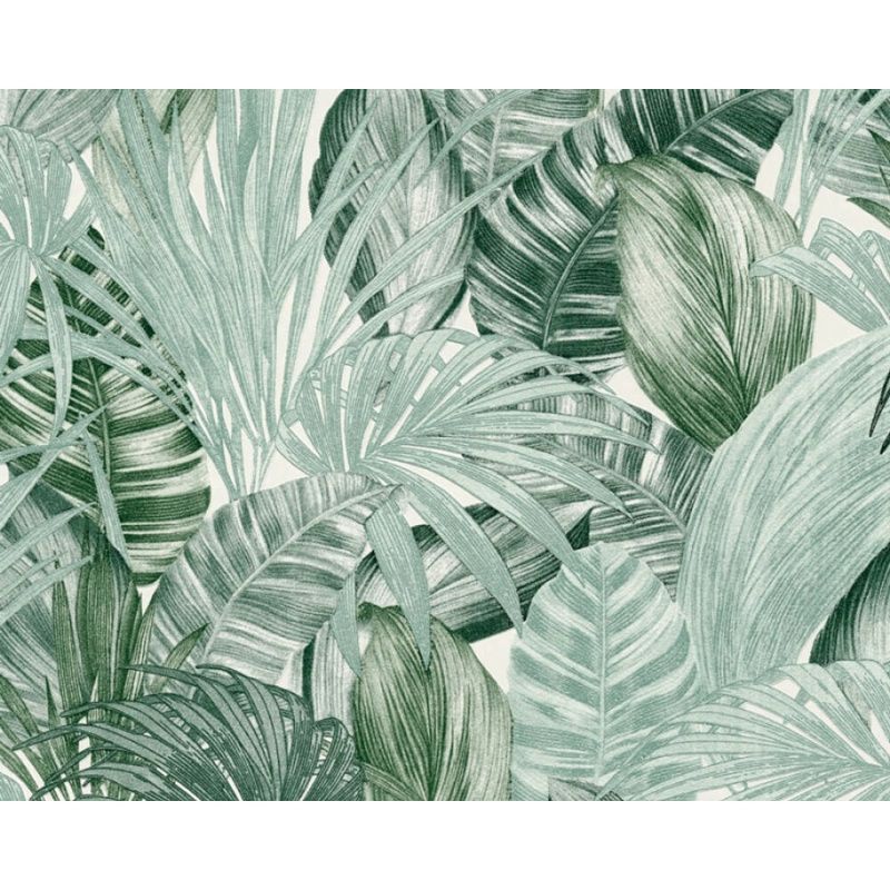 A. S. Creation Vliesová tapeta Attractive Palmový list zelená