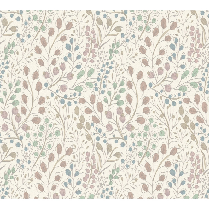 A. S. Creation Vliesová tapeta Attractive Květiny bílo-růžovo-zelená