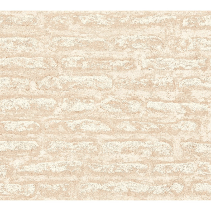A. S. Creation Vliesová tapeta Attractive Kamenná zeď, béžovo-bílá