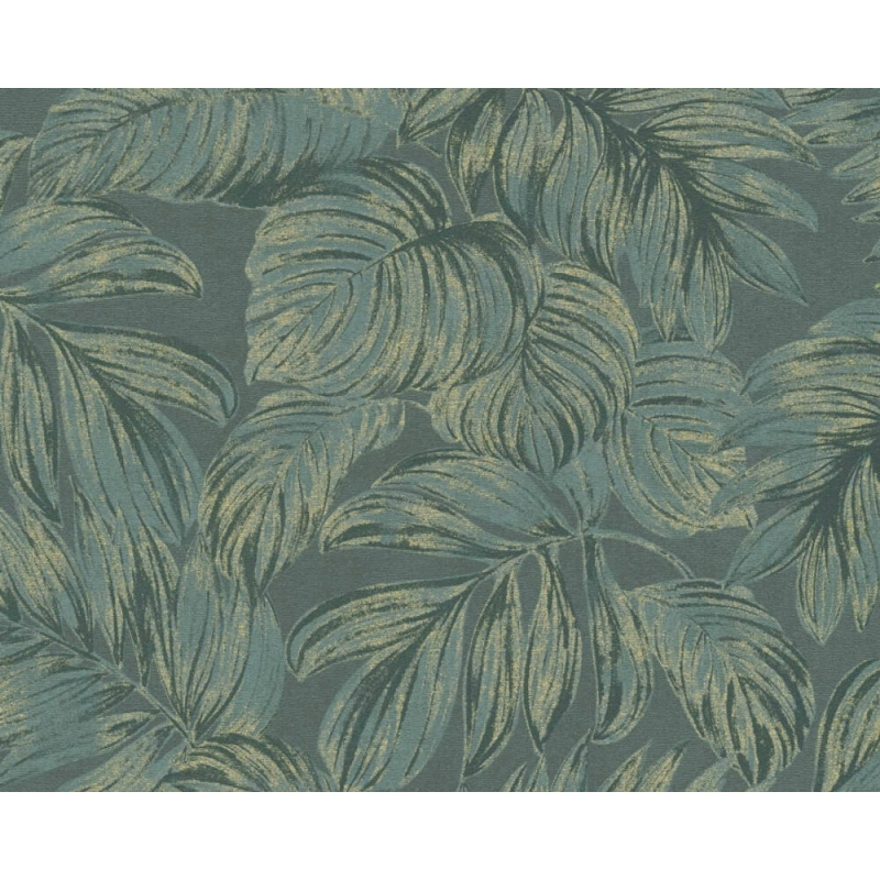 A.S. Creation Vliesová tapeta Casual Living Floral Gold Green, 10,05 x 0,53 m