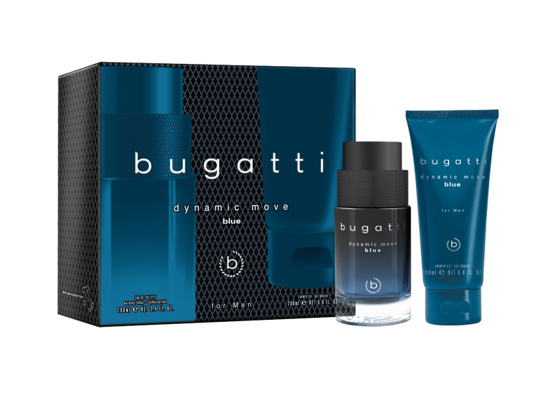 Bugatti Dynamic Move Blue dárková sada pro muže 2 ks