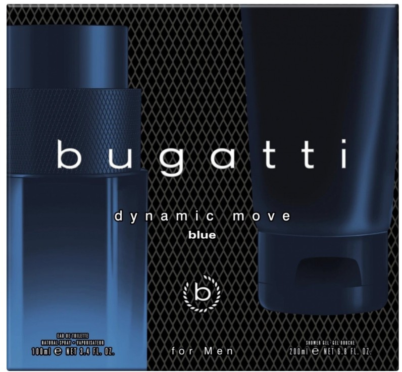 Bugatti Dynamic Move Blue dárková sada pro muže 2 ks