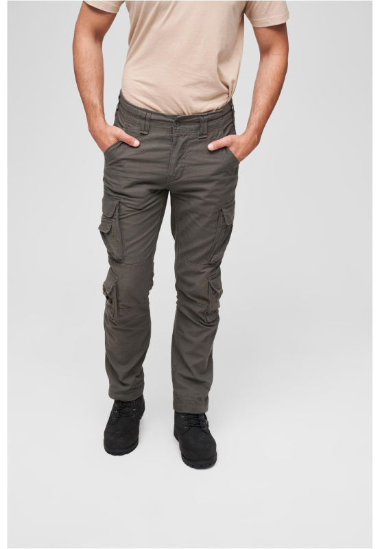 Kalhoty Pure Slim Fit olivové