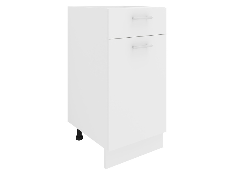 VCM Skříňka / Čelní panel Esilo, v moderním stylu (kuchyňská skříňka, bílá/bílá, 1 Tür/1 Schublade)