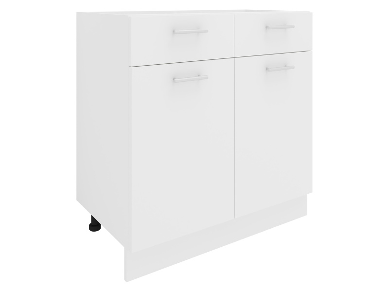 VCM Skříňka / Čelní panel Esilo, v moderním stylu (kuchyňská skříňka, bílá/bílá, 2 Türen/ 2 Schubladen)