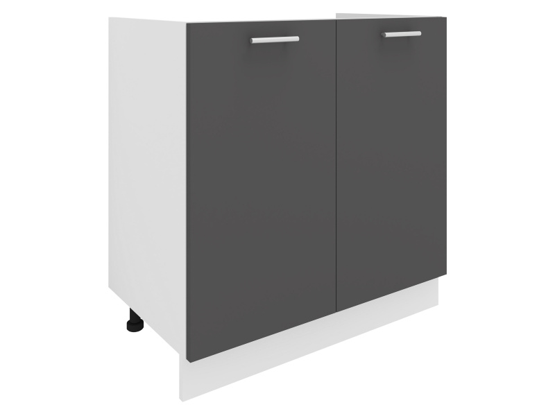 VCM Skříňka / Čelní panel Esilo, v moderním stylu (Umyvadlová skříňka, bílá/antracitová, 2 Türen)