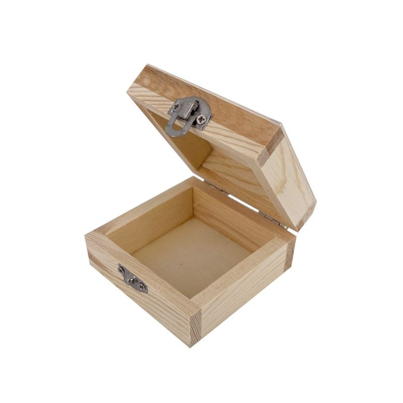 Efco Dřevěná krabička k dozdobení - 7,5x7,5x4 cm