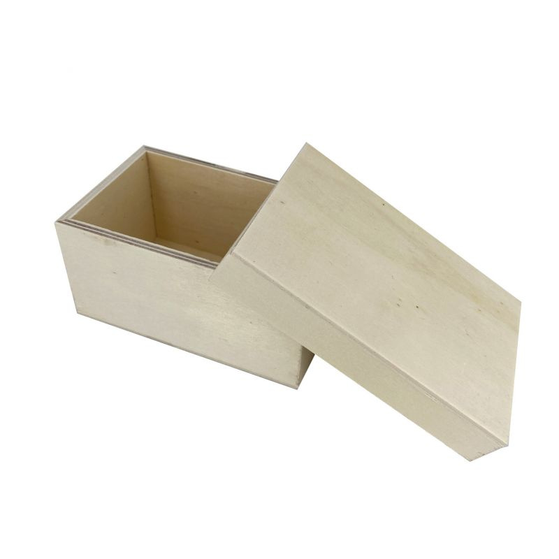 Dřevěná krabička obdelníková s víkem 12x8x5,4cm
