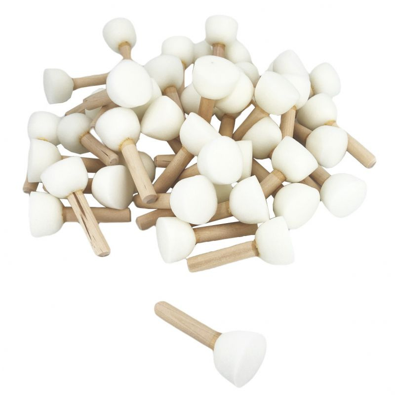 Štětce pěnové tupovací (50ks) průměr 4cm