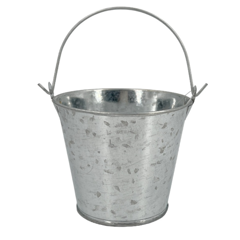 Kovová miniatura kyblík 8,5x7,5cm (1ks)