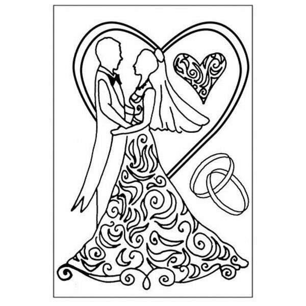 Novomanželé - silikonová gelová razítka (2ks)