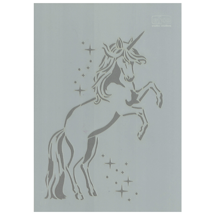 Plastová šablona A4 jednorožec