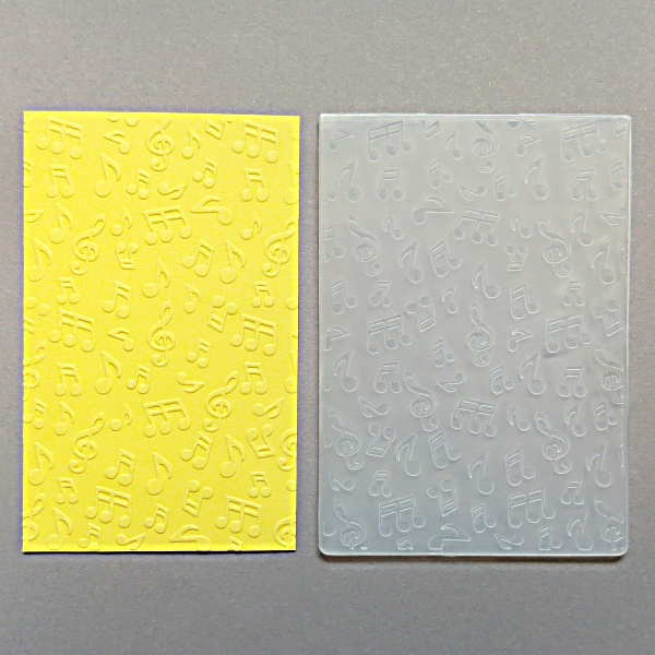 Noty a houslové klíče - A6 embosovací kapsa