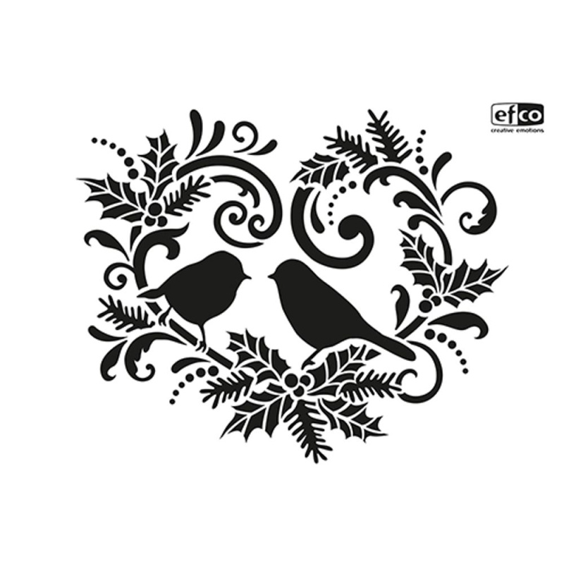 Efco Šablona Efco, A4 - Ptáčci v ornamentu