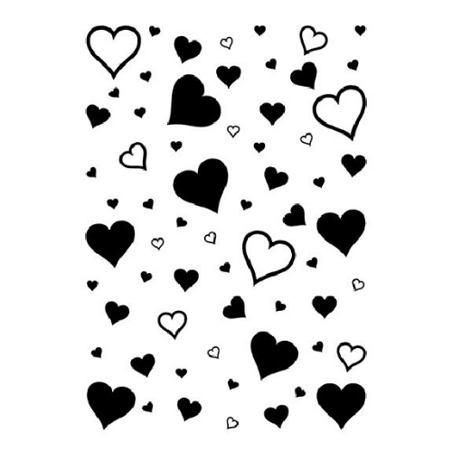 Srdíčka - silikonové gelové razítko (1ks)