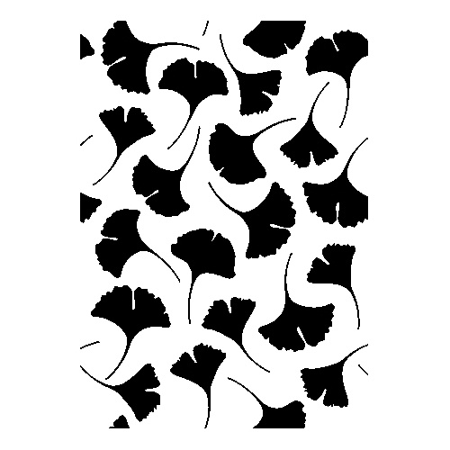 Plastová šablona A4 listy ginkgo