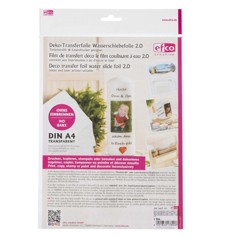 Transferová fólie transparentní A4 (1ks)