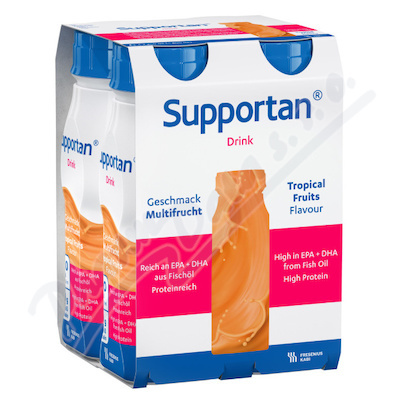 SUPPORTAN Drink, roztok tropické ovoce 4 x 200 ml