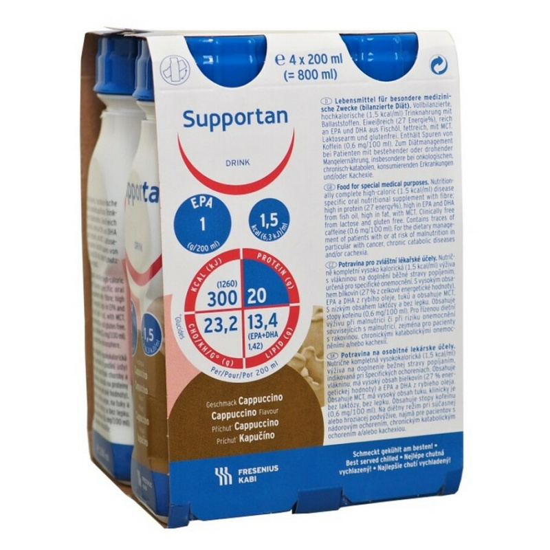 SUPPORTAN Diben drink cappuccino tekutá výživa  4x200 ml