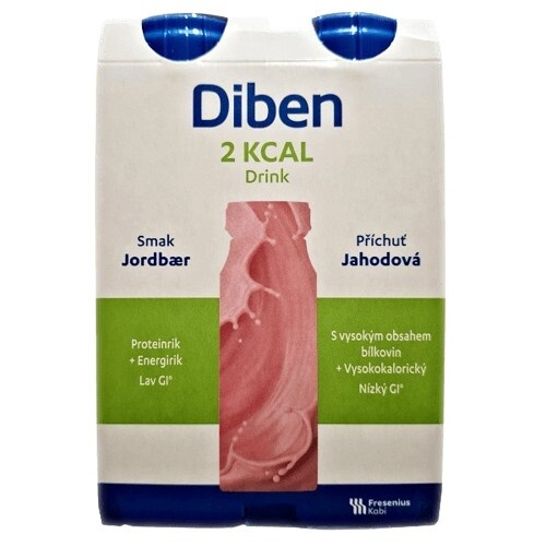 DIBEN 2 kcal Drink jahoda 4 x 200 ml