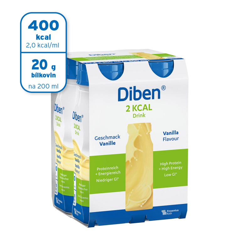 DIBEN 2 kcal Drink vanilka 4 x 200 ml