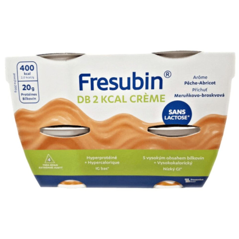 FRESUBIN DB 2 kcal creme meruňka-broskev 4 x 200 g