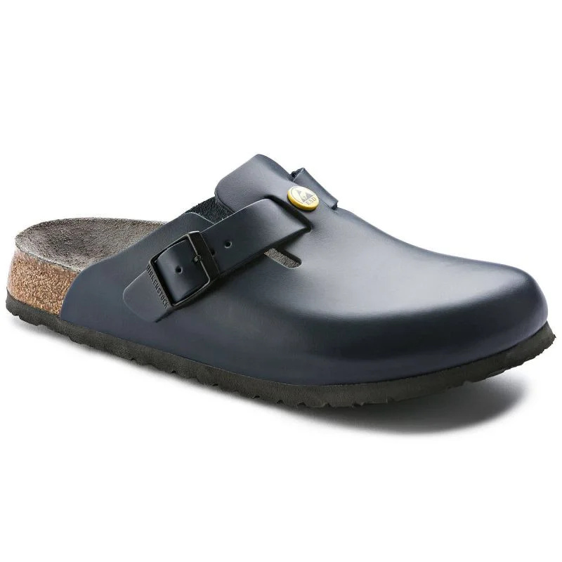 Dámské dřeváky Birkenstock Boston ESD Blue z přírodní kůže úzké úzké (0061388) 39