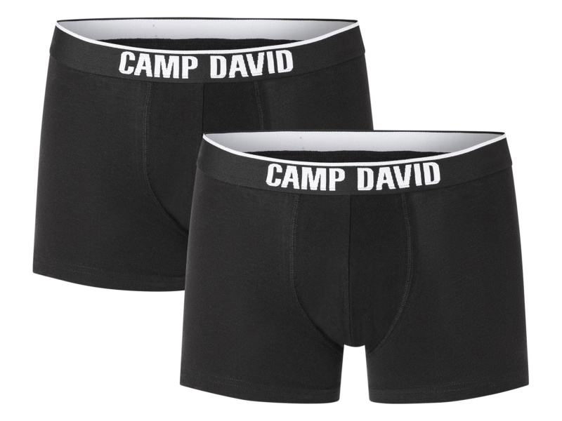 Camp David Pánské boxerky, 2 kusy (černá, XL)