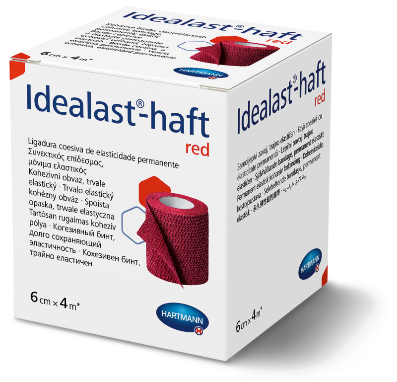 Obin.elast.Idealast-haft color 6cmx4m/1ks červená