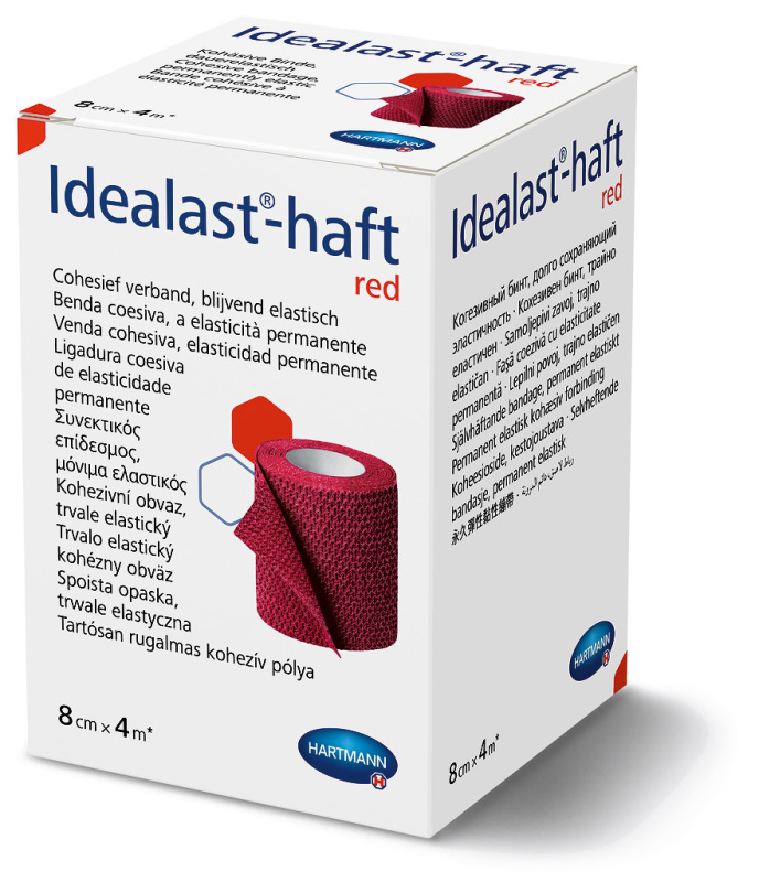 Obin.elast.Idealast-haft color 8cmx4m/1ks červená