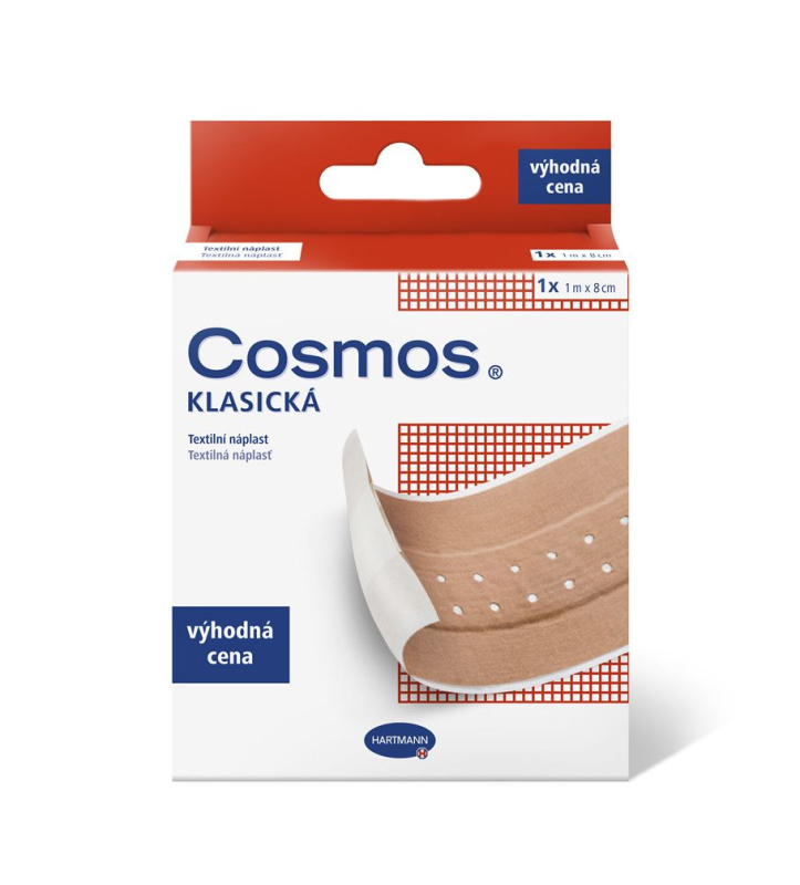 COSMOS Klasická textilní náplast 1 m x 8 cm