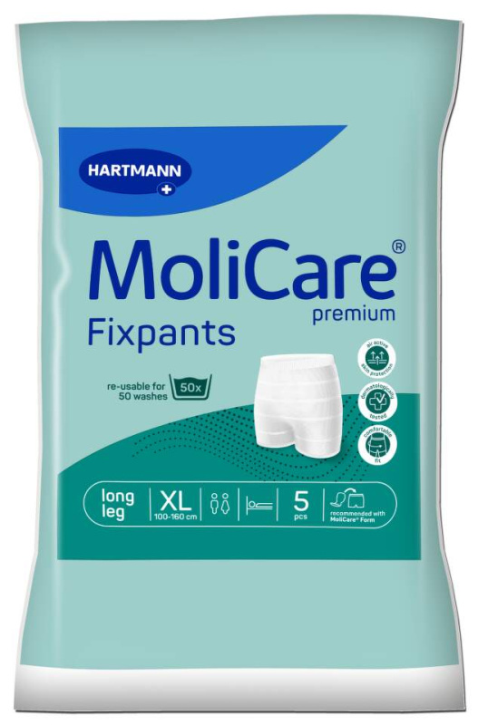 FIXAČNÍ KALHOTKY MOLICARE PREMIUM FIXPANTS XL OBVOD BOKŮ 100-160CM,5KS