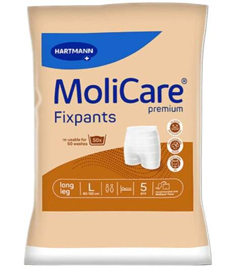 FIXAČNÍ KALHOTKY MOLICARE PREMIUM FIXPANTS L OBVOD BOKŮ 80-120CM,5KS