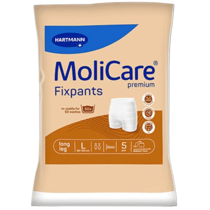 FIXAČNÍ KALHOTKY MOLICARE PREMIUM FIXPANTS L OBVOD BOKŮ 80-120CM,5KS