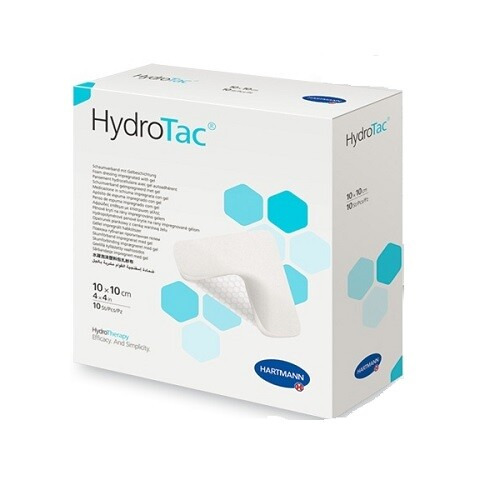 KRYTÍ HYDROGELOVÉ HYDROTAC TRANSPARENT STERILNÍ, 10X10CM, 10 KS