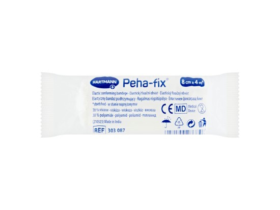 OBINADLO ELASTICKÉ FIXAČNÍ PEHA FIX 8CMX4M,V NAPN.STAVU JEDNOTL.V CELOFÁNU,1KS