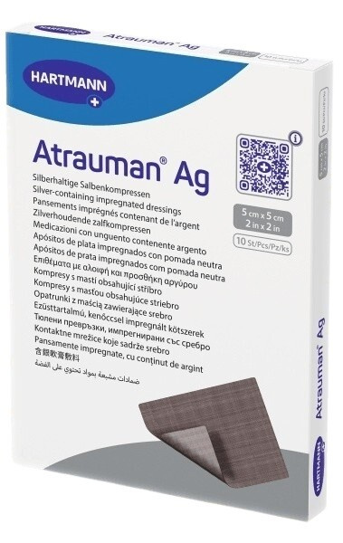 KRYTÍ S MASTÍ A STŘÍBREM ATRAUMAN AG 5X5CM,10KS