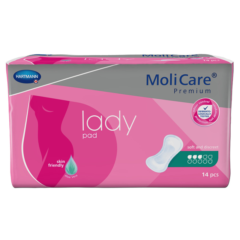VLOŽKY ABSORPČNÍ MOLICARE LADY 3 KAPKY 504ML,14KS
