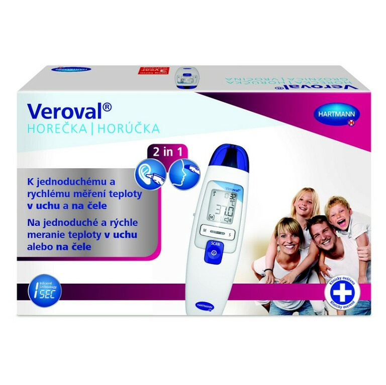 Infračervený dotykový teploměr Veroval 2v1, Hartmann